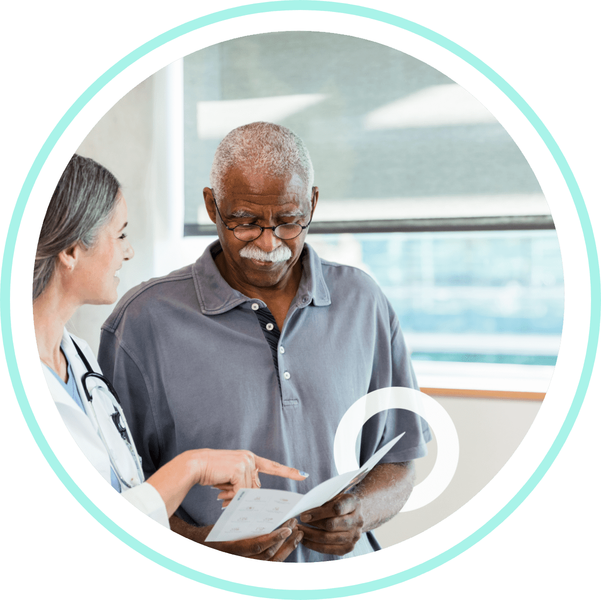 A CIDP patient consulting with his doctor.