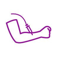 A nerve conduction study and arm icon.