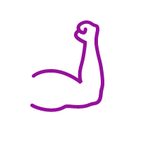 A buff muscle icon.